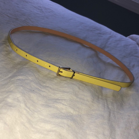 Yellow Patent Lester JCrew Belt - Picture 1 of 1